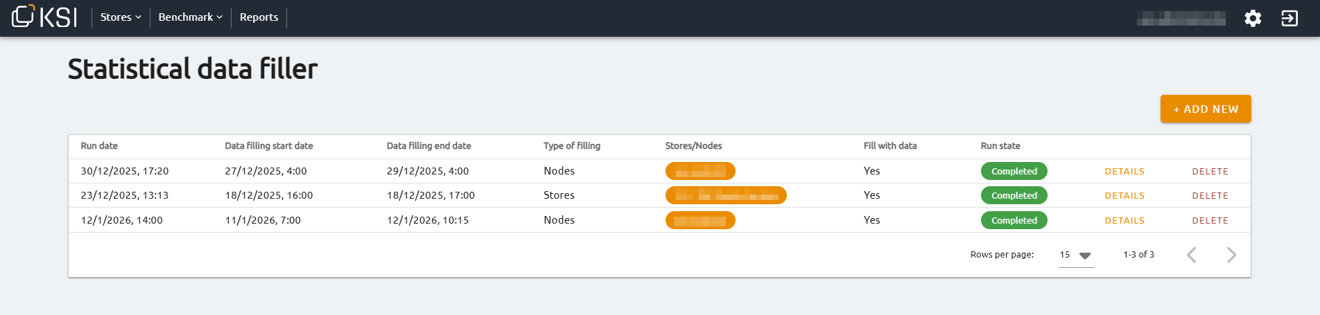 Data patching execution list
